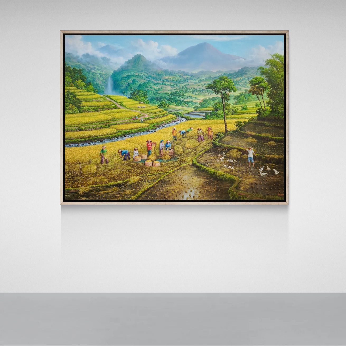 The Beauty of a Waterfall with Captivating Rice Fields. image 4